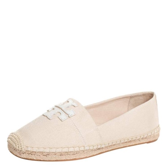 Tory Burch Cream Canvas Weston Flat Espadrilles‎ women’s shoes size 7.5 - Picture 8 of 15